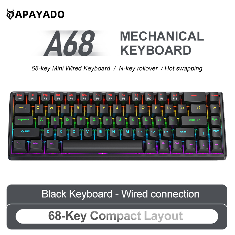 Teclado Mecánico con Cable APA - Pc Gaming Pink reseña y precio