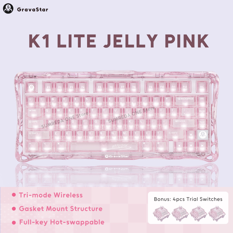 Teclado Mecánico K1 LITE JELLY - Pc Gaming Pink reseña y precio